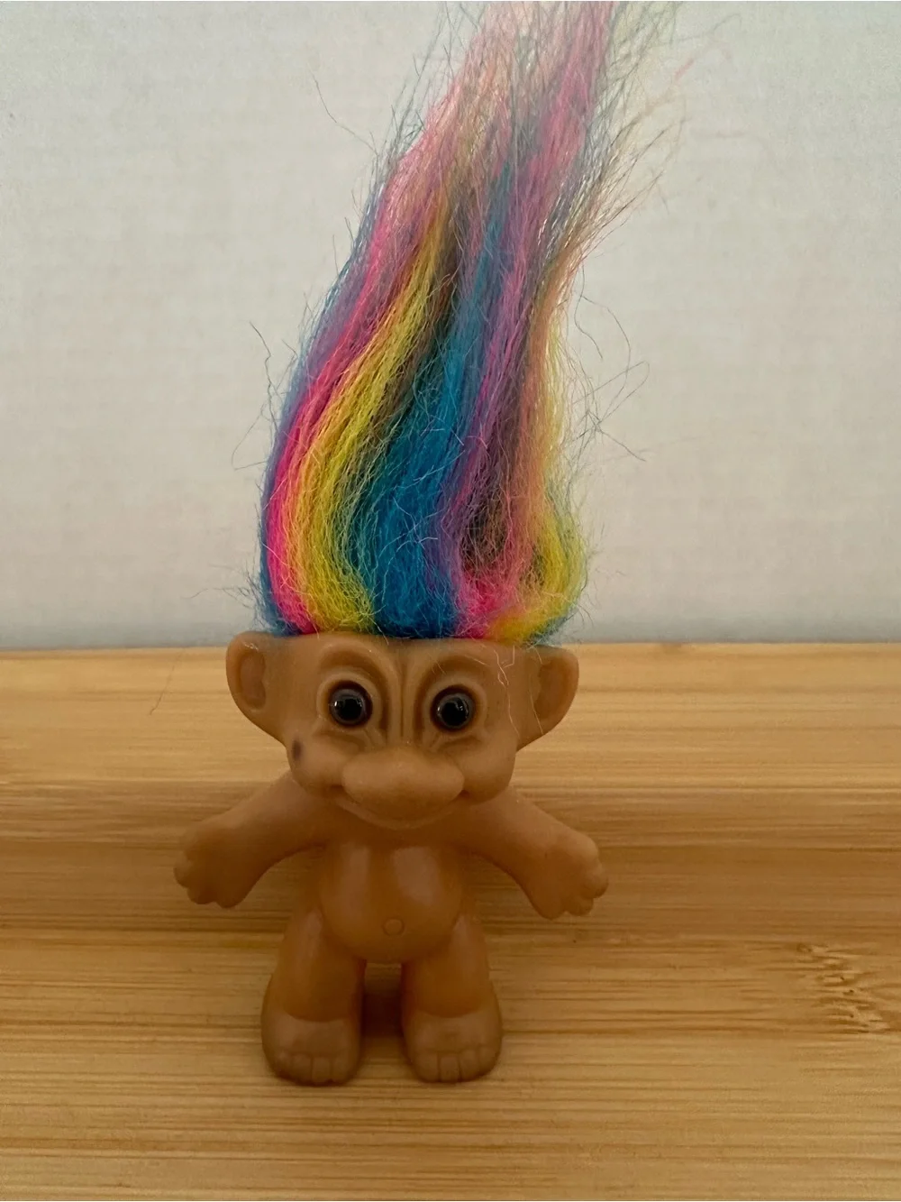 Vintage Russ Mini Troll Dolls with Green, Rainbow, and Orange Hair Set of 3 #11